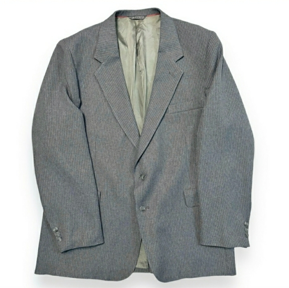 LEVI STRAUSS Business Class Grey Pinstripe Two Button Sport Coat - Picture 1 of 12